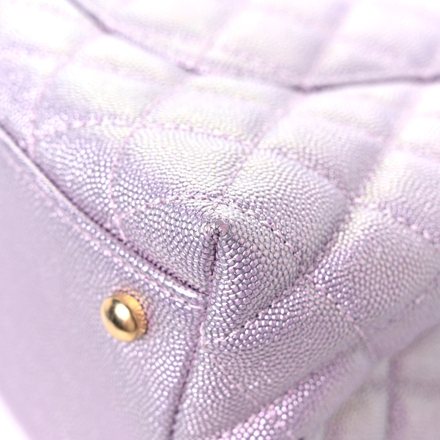 Metallic Caviar Quilted Small Coco Handle Flap Light Pink