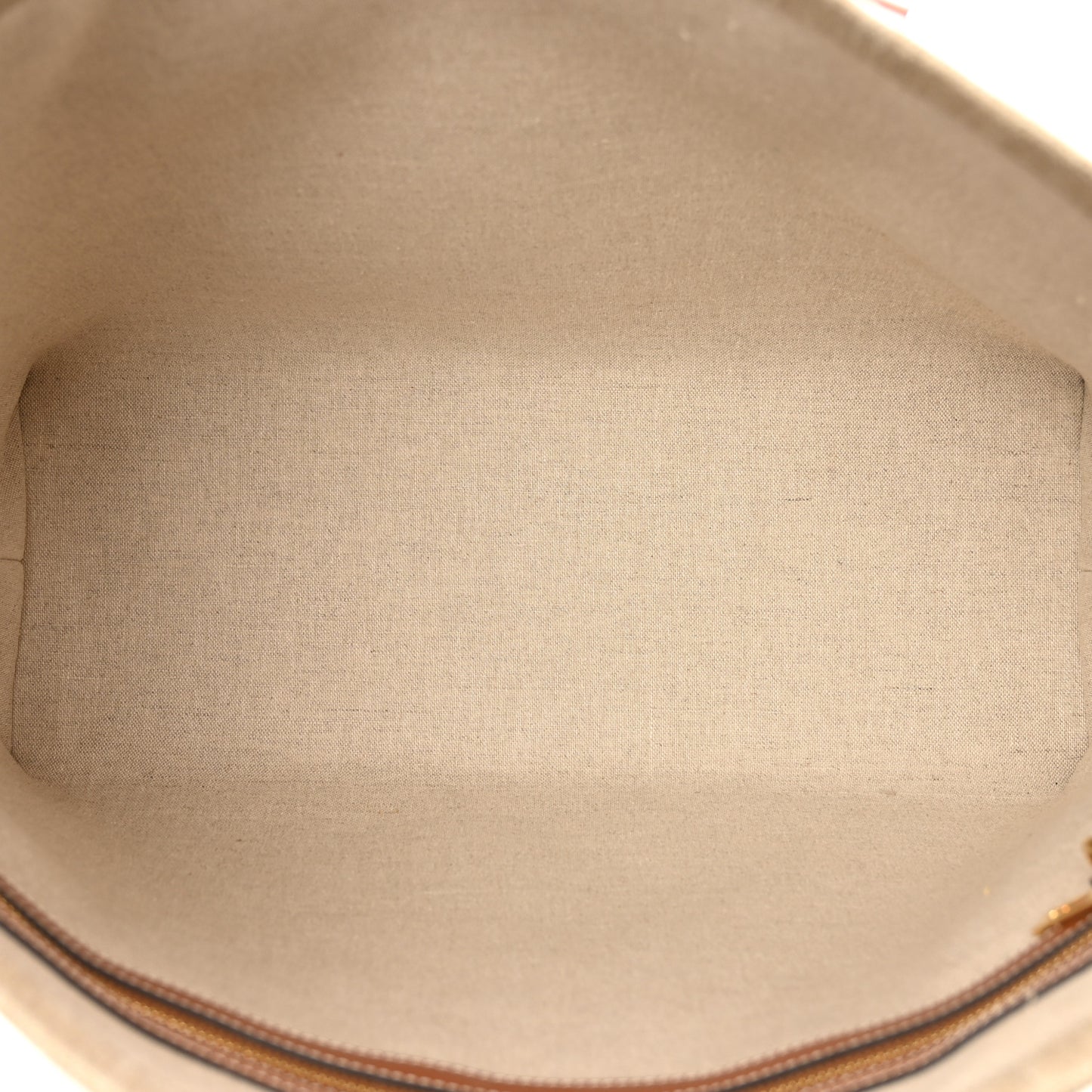 Canvas Calfskin Paris Horizontal Cabas Tan