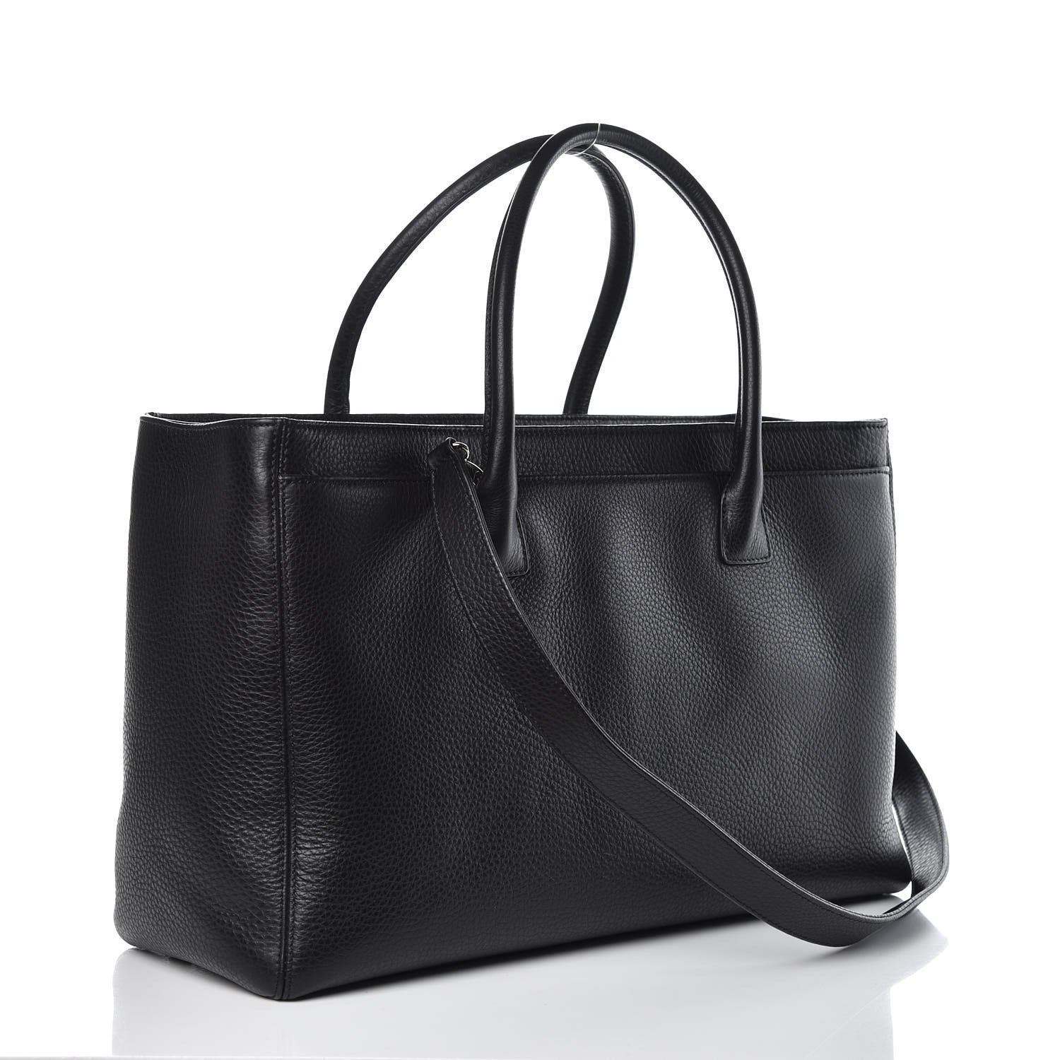 Chanel Calfskin Cerf Executive Shopper Tote Black 3 of 13