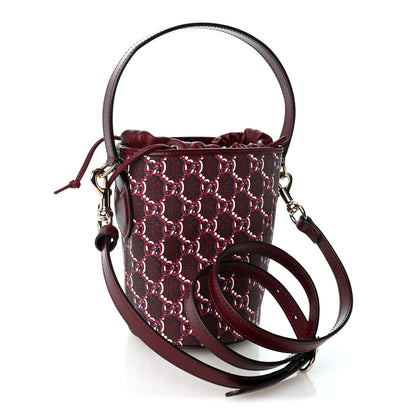 Gucci GG Shadow Monogram Mini Bucket Bag Rosso Ancora Red 3 of 9