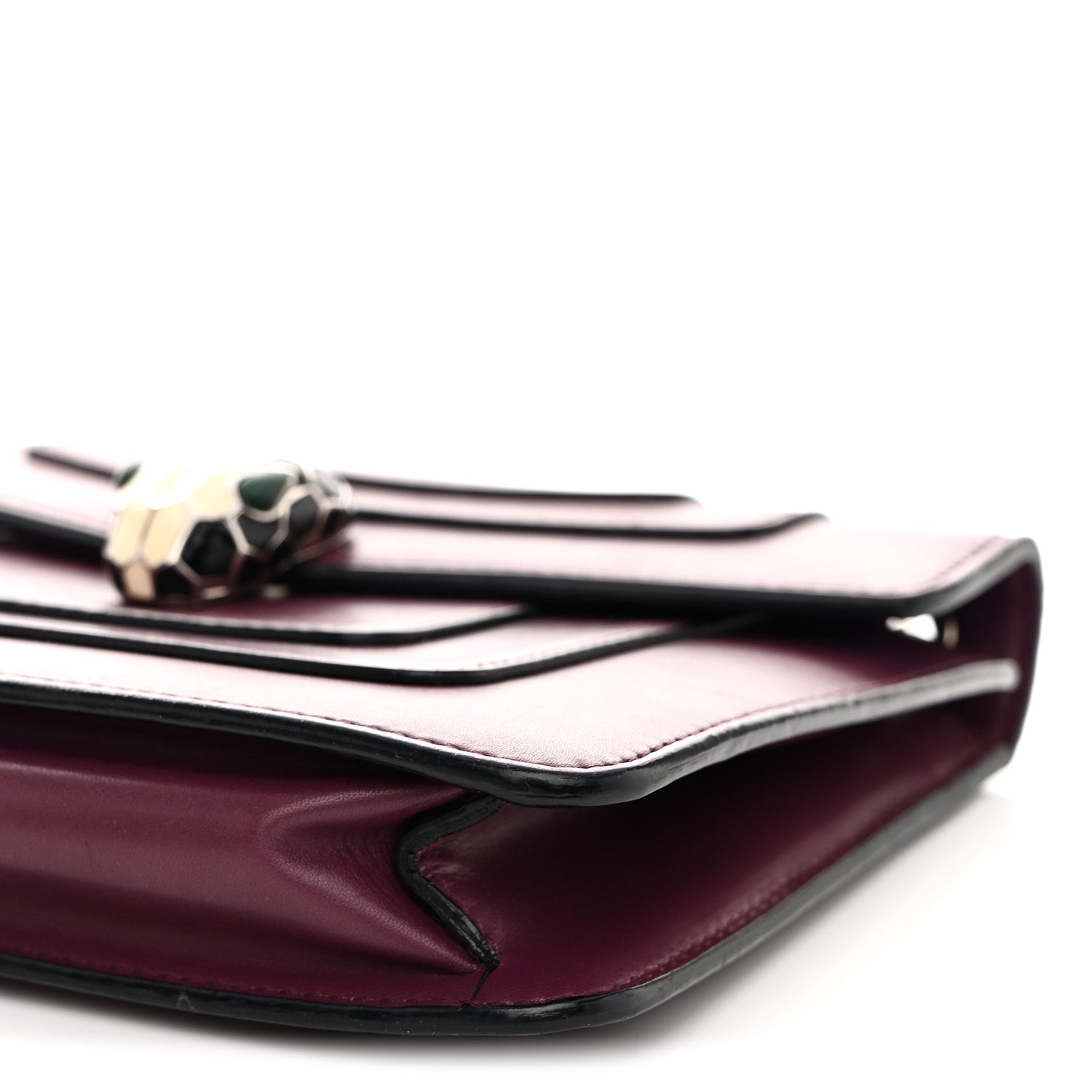 Bulgari Calfskin Small Serpenti Forever Snake Strap Crossbody Bag Purple 11 of 14