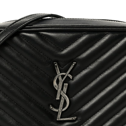 Saint Laurent Calfskin Matelasse Monogram Lou Camera Bag Black 8 of 10
