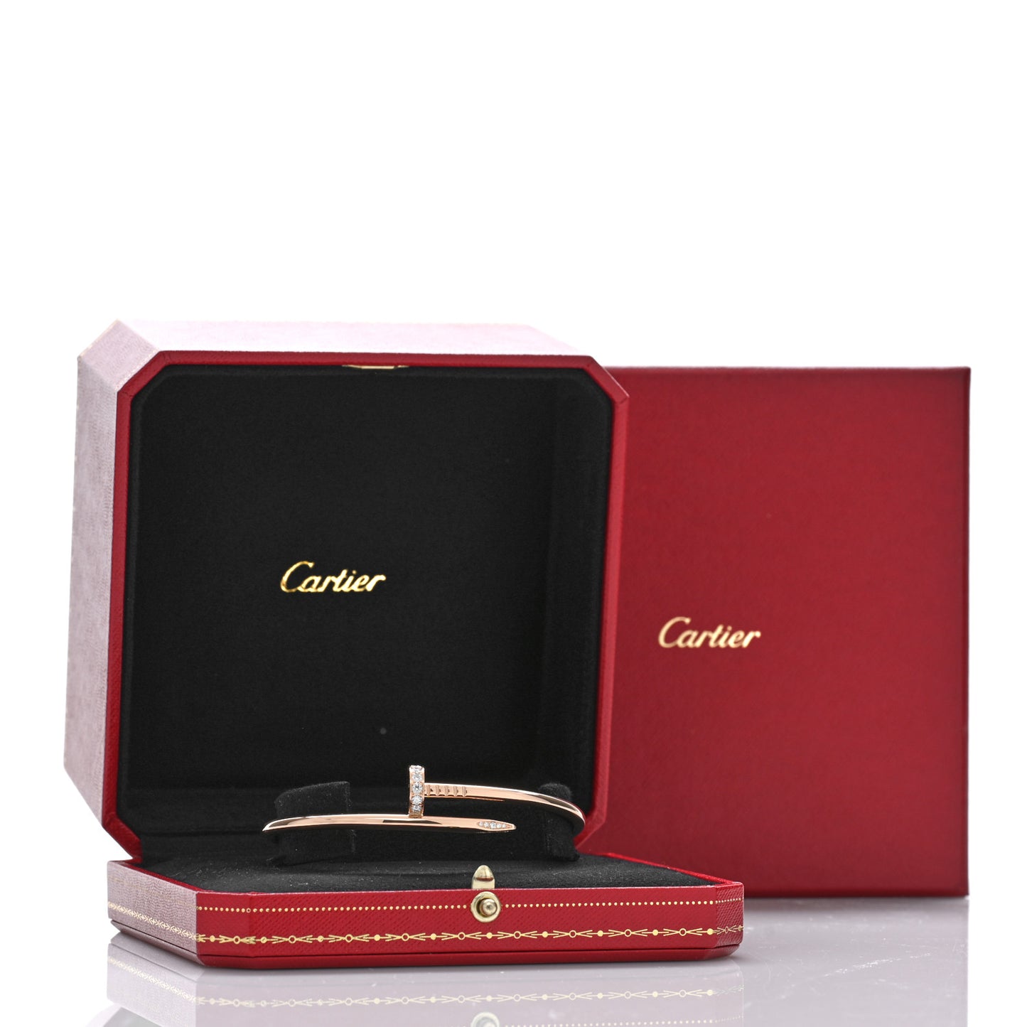 18K Pink Gold Diamond Juste Un Clou Bracelet 19