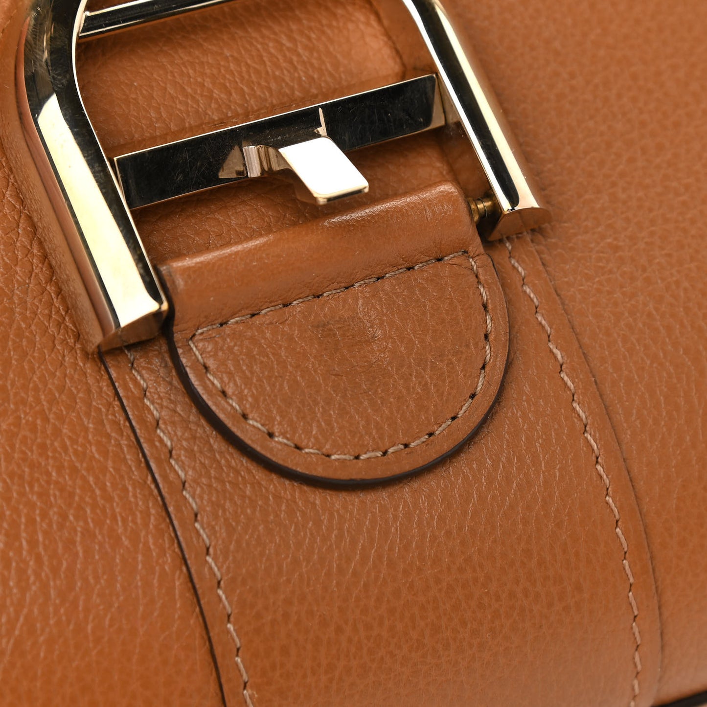 Grained Calfskin Mini Brillant Satchel Natural
