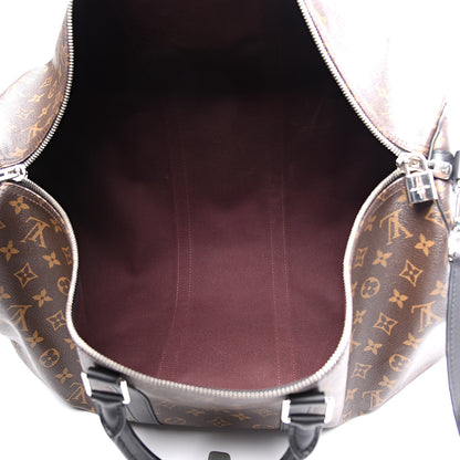 Louis Vuitton Monogram Macassar Keepall Bandouliere 55 4 of 14