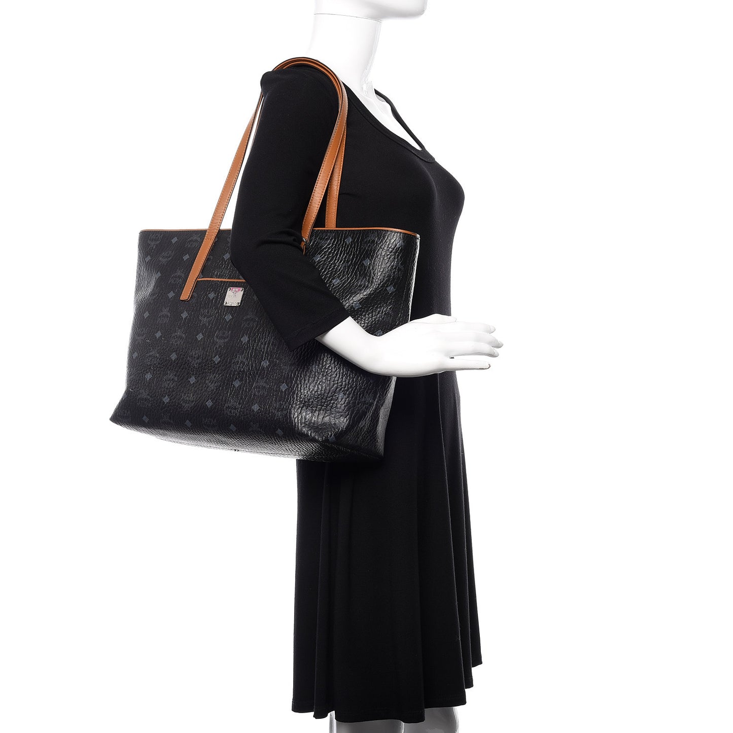 Visetos Medium Anya Shopper Tote Black