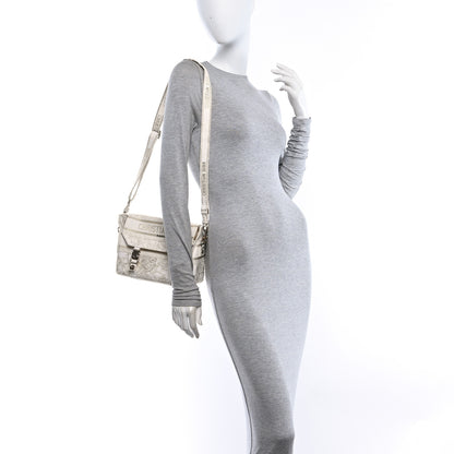 Christian Dior Canvas Embroidered Toile De Jouy Small Diorcamp Messenger White Gold 2 of 10