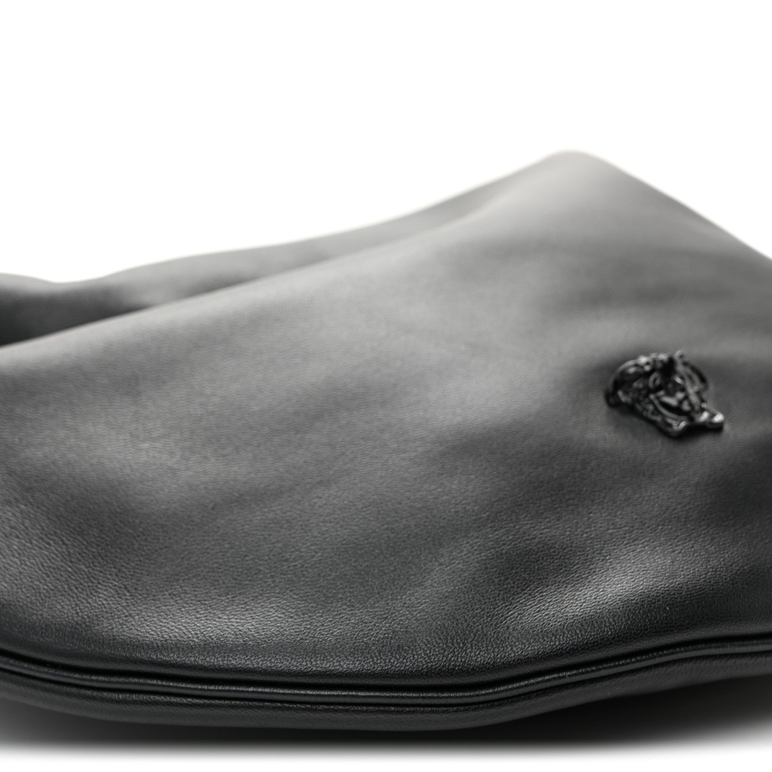Versace Calfskin La Medusa Chain Hobo Black 9 of 10