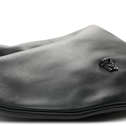 Versace Calfskin La Medusa Chain Hobo Black 9 of 10