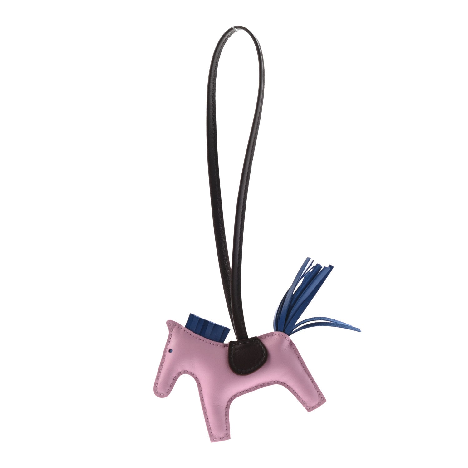 Hermes Milo Lambskin Grigri Rodeo Horse Bag Charm PM Mauve Sylvestre Bleu France Rouge Sellier 1 of 5