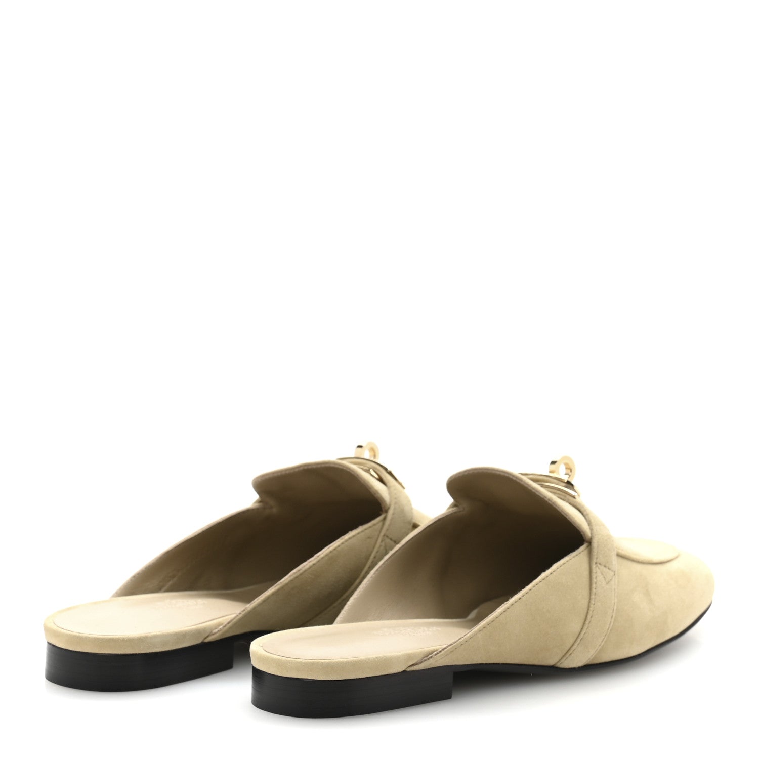 Hermes Suede Goatskin Oz Mules 36.5 Beige Lin 5 of 10