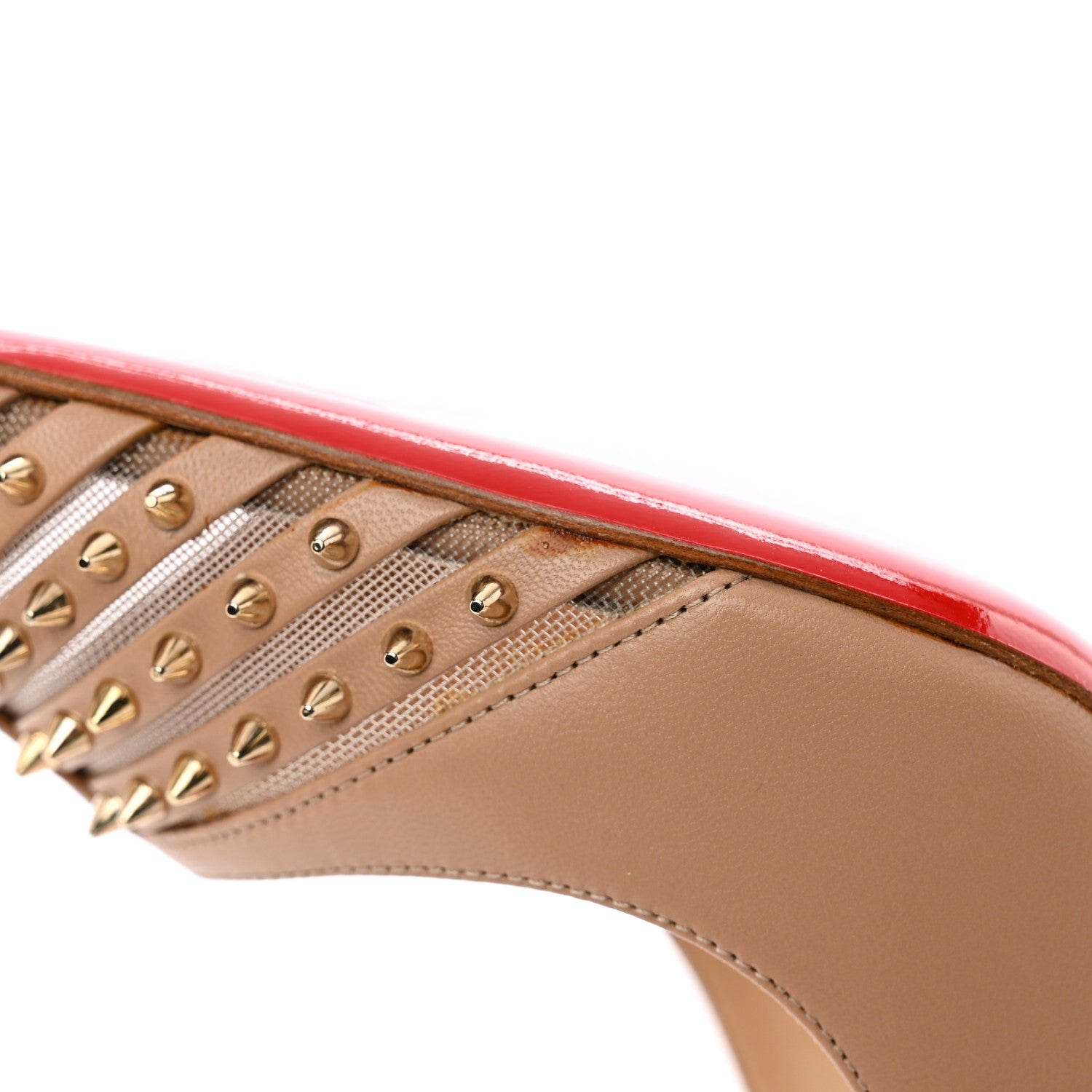 Christian Louboutin Kid Bareta 100 Pumps 37 Nude Light Gold 18 of 22