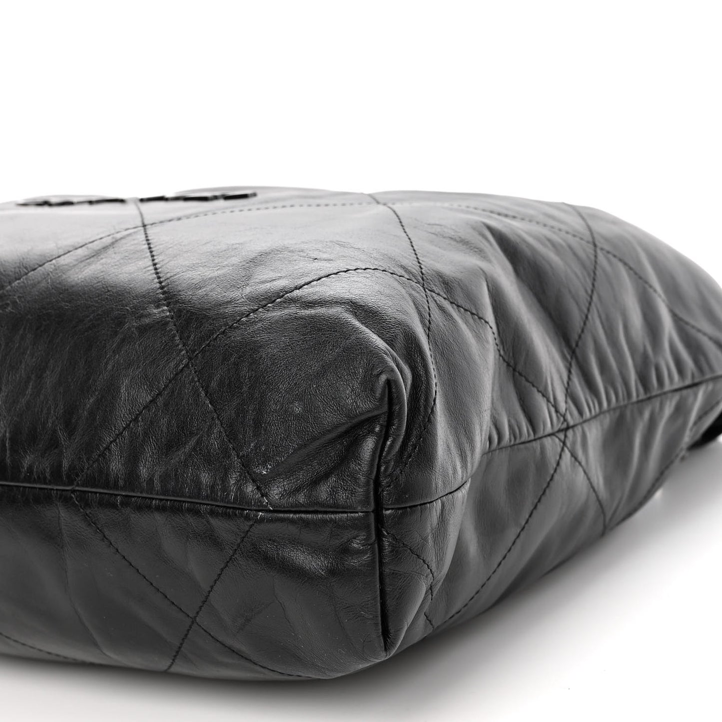 Shiny Calfskin Quilted Chanel 22 So Black