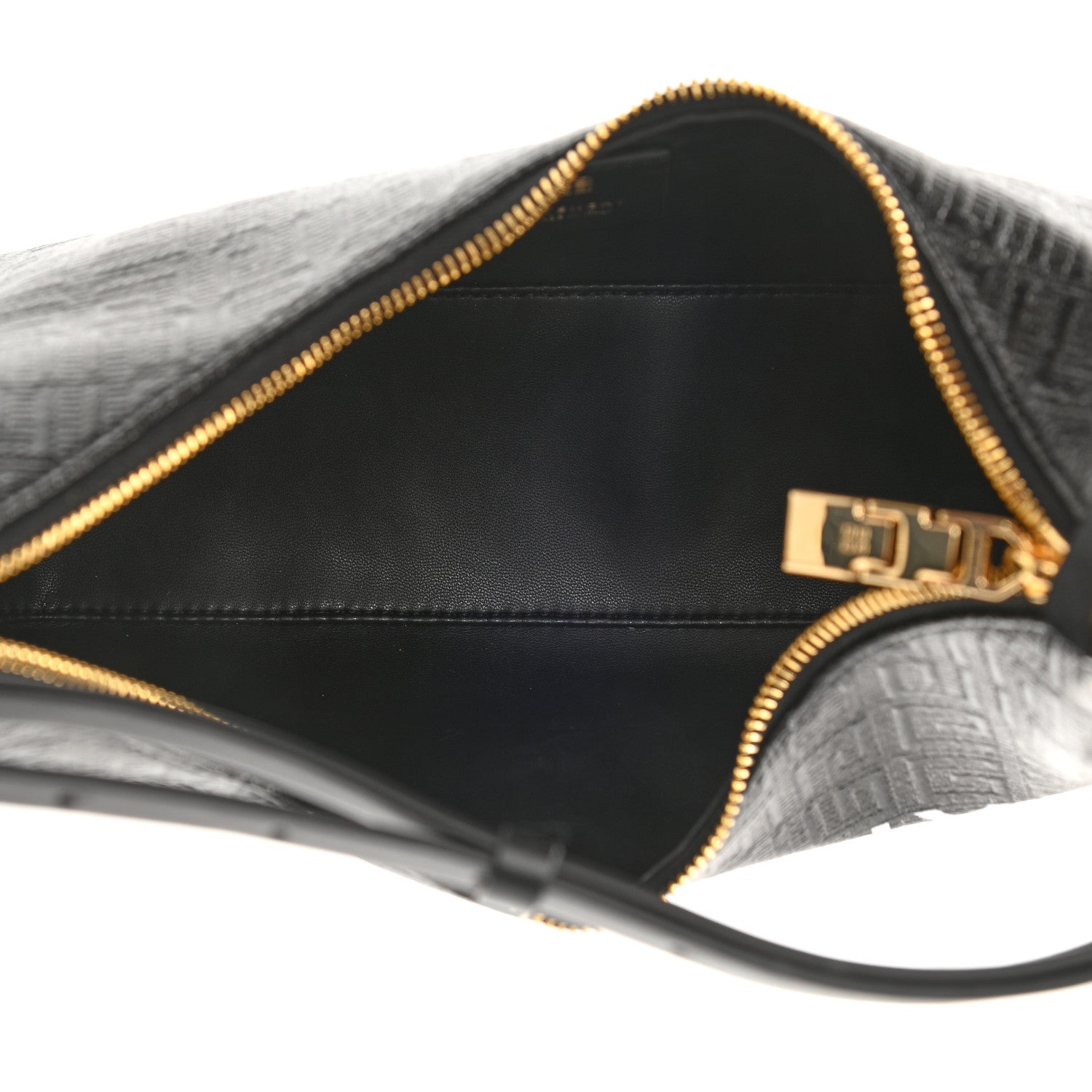 Givenchy Coated Canvas Logo 4G Embossed Small Moon Cut Out Shoulder Bag Black 5 of 10