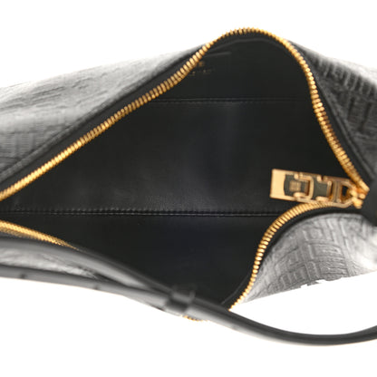 Givenchy Coated Canvas Logo 4G Embossed Small Moon Cut Out Shoulder Bag Black 5 of 10