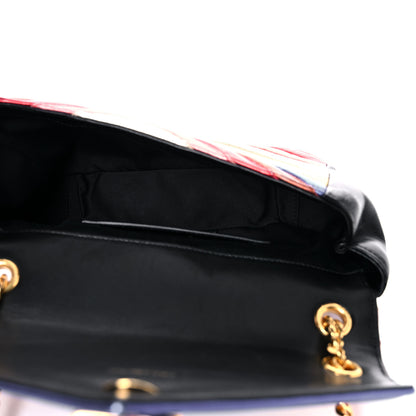Saint Laurent Metallic Calfskin Matelasse Chevron Monogram Medium College Satchel Multicolor 5 of 17