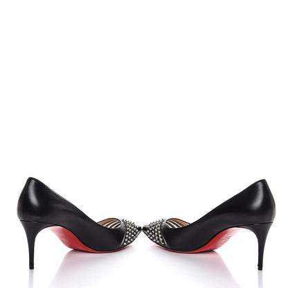 Christian Louboutin Kid Bareta 70 Pumps 40.5 Black Silver 5 of 11