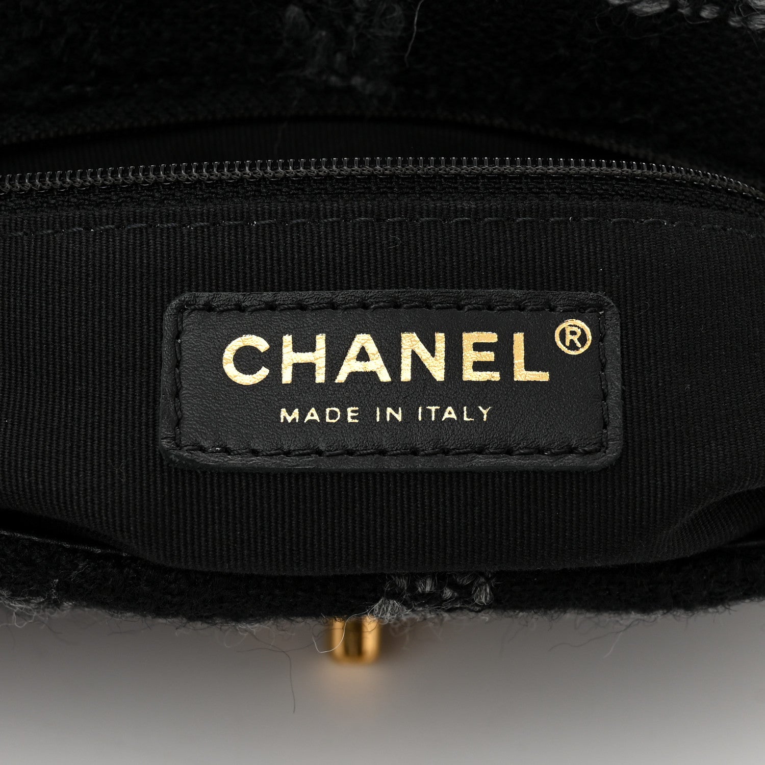 Chanel Wool Tweed Quilted Elegant Chain Flap Black Grey 6 of 10
