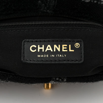 Chanel Wool Tweed Quilted Elegant Chain Flap Black Grey 6 of 10