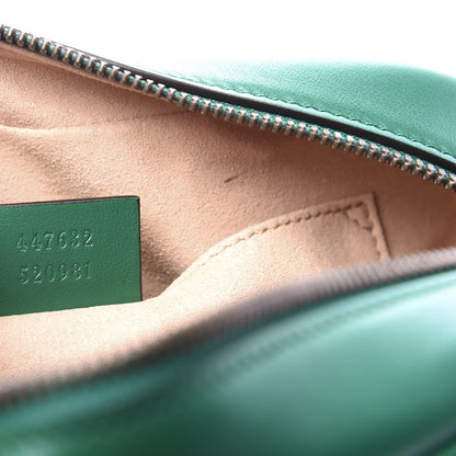 Gucci Calfskin Matelasse Small GG Marmont Chain Shoulder Bag Emerald Green 8 of 11