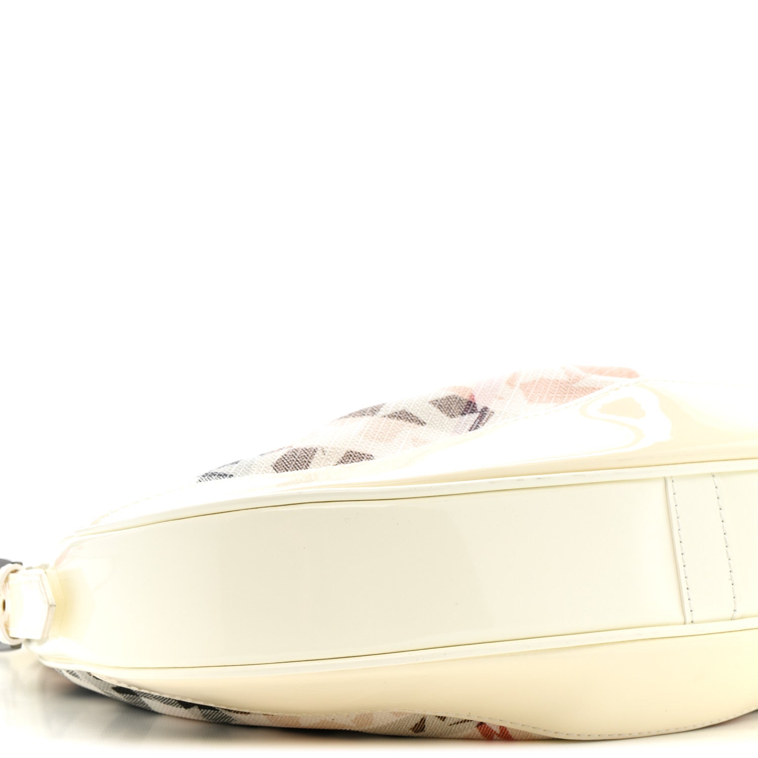 Burberry Patent Supernova Check Stars Small Hernville Hobo White 10 of 19
