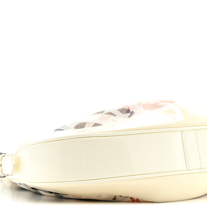 Burberry Patent Supernova Check Stars Small Hernville Hobo White 10 of 19