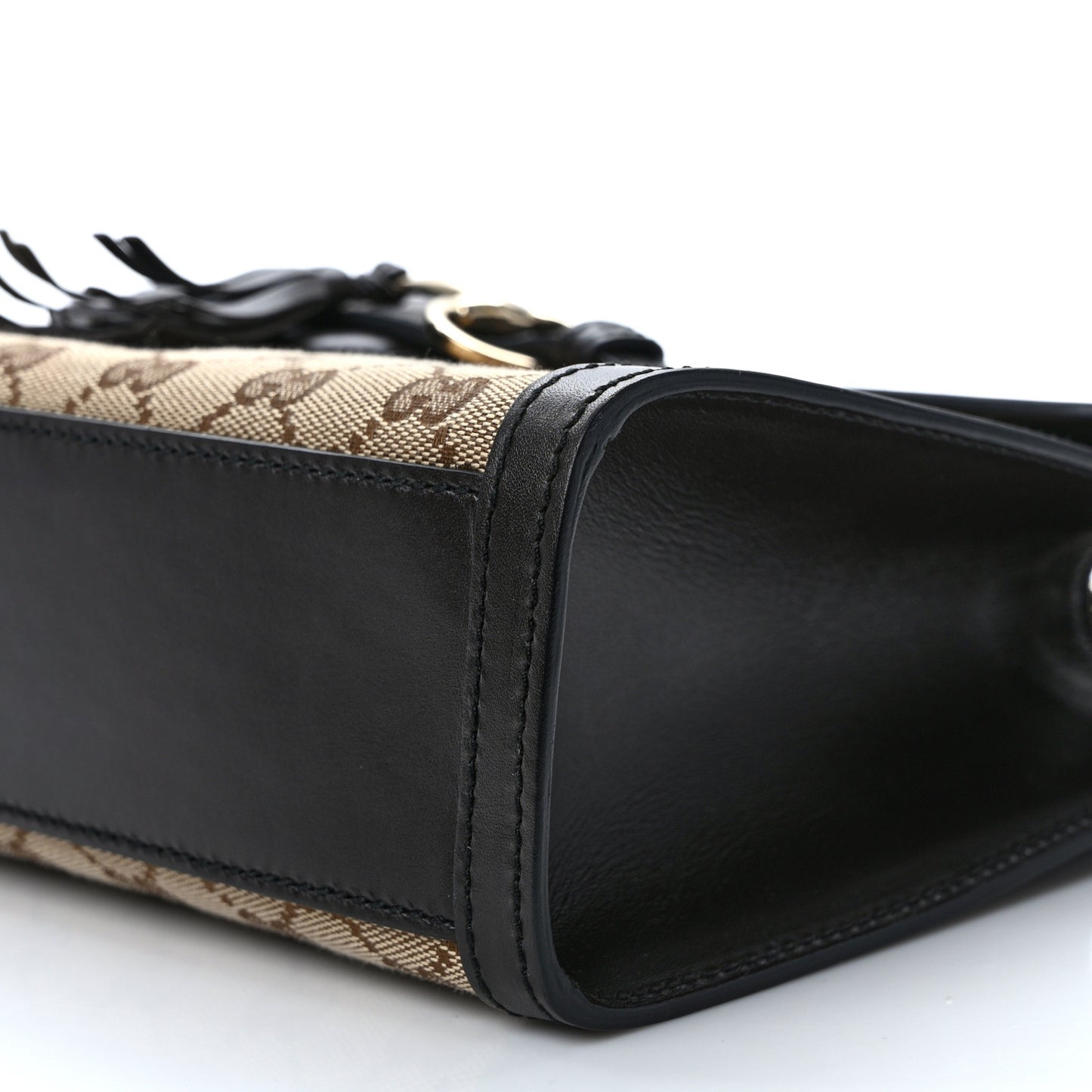 Monogram Margaux Calfskin Medium Emily Chain Shoulder Bag Beige Ebony Cocoa