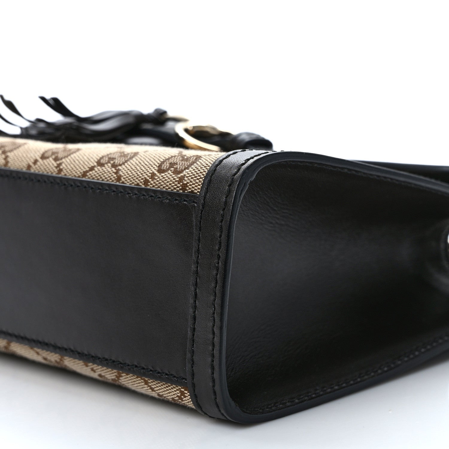Gucci Monogram Margaux Calfskin Medium Emily Chain Shoulder Bag Beige Ebony Cocoa 10 of 13