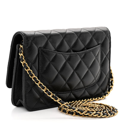 Chanel Caviar Quilted Wallet on Chain WOC Black 3 of 12