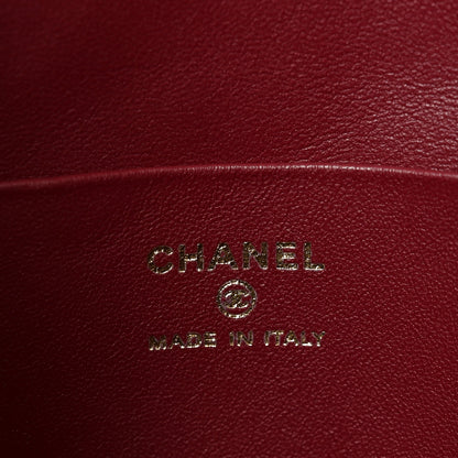 Chanel Pony Hair Printed Quilted Drawstring Clutch With Strap White Black Dark Burgundy 6 of 10