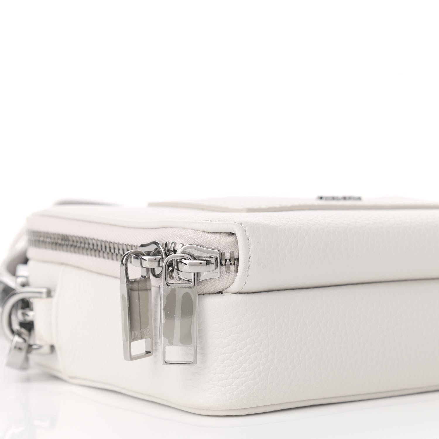 Christian Dior Grained Calfskin Pouch Shoulder Bag Beige 9 of 12