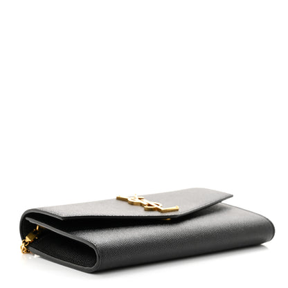 Saint Laurent Grain De Poudre Uptown Chain Wallet Black 5 of 11