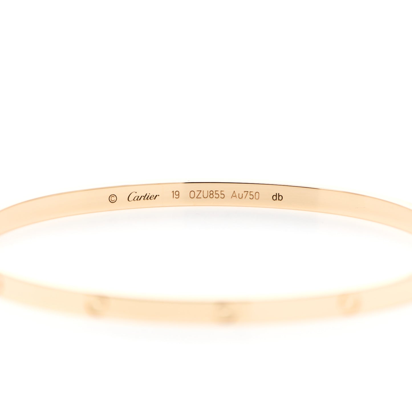 18K Yellow Gold Small LOVE Bracelet 19