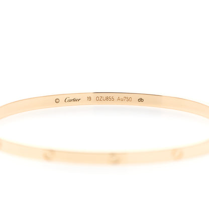 Cartier 18K Yellow Gold Small LOVE Bracelet 19 3 of 5