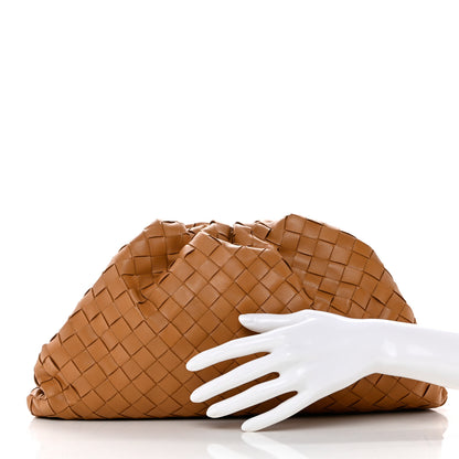 Bottega Veneta Nappa Maxi Intrecciato The Pouch Oversized Clutch Caramel 2 of 9
