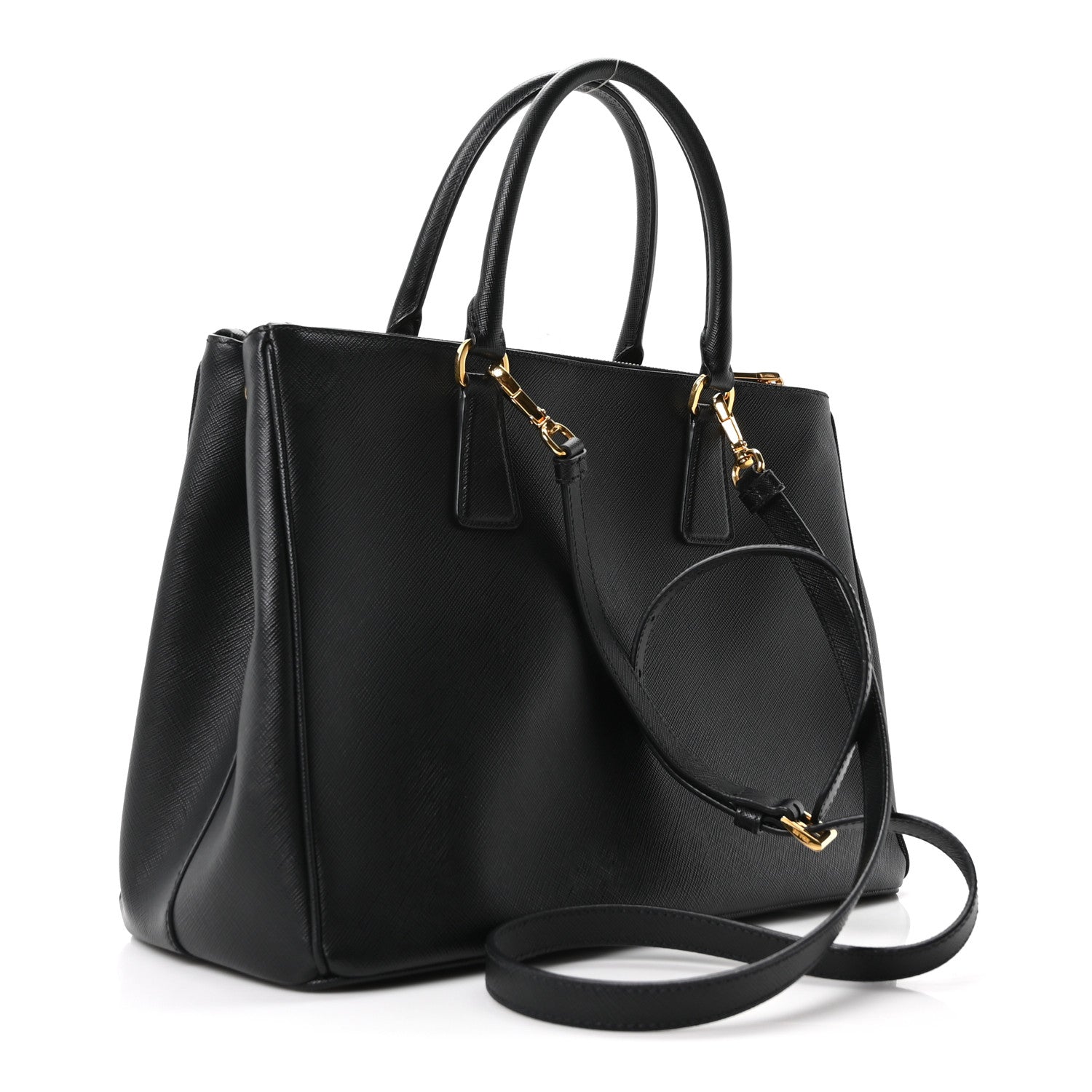 Prada Saffiano Lux Large Galleria Double Zip Tote Black 3 of 10