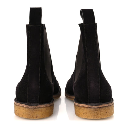Bottega Veneta Suede Calfskin Rubber Sole Chelsea Boots 41 Espresso 6 of 13