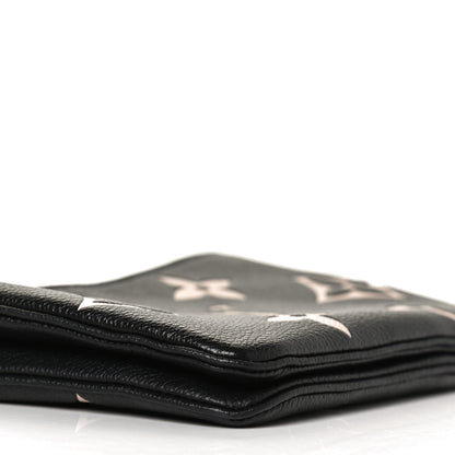 Louis Vuitton Empreinte Monogram Giant Double Zip Pochette Black Cream 8 of 11