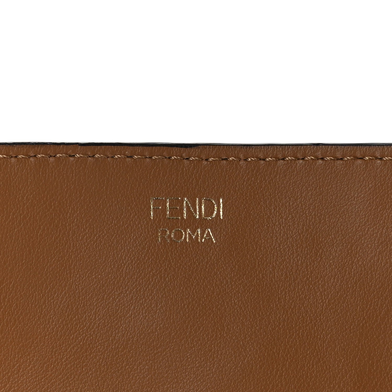 Fendi Vitello Grace Suede Snakeskin Small Flip Tote Nocciola Light Brown Marrone 9 of 11