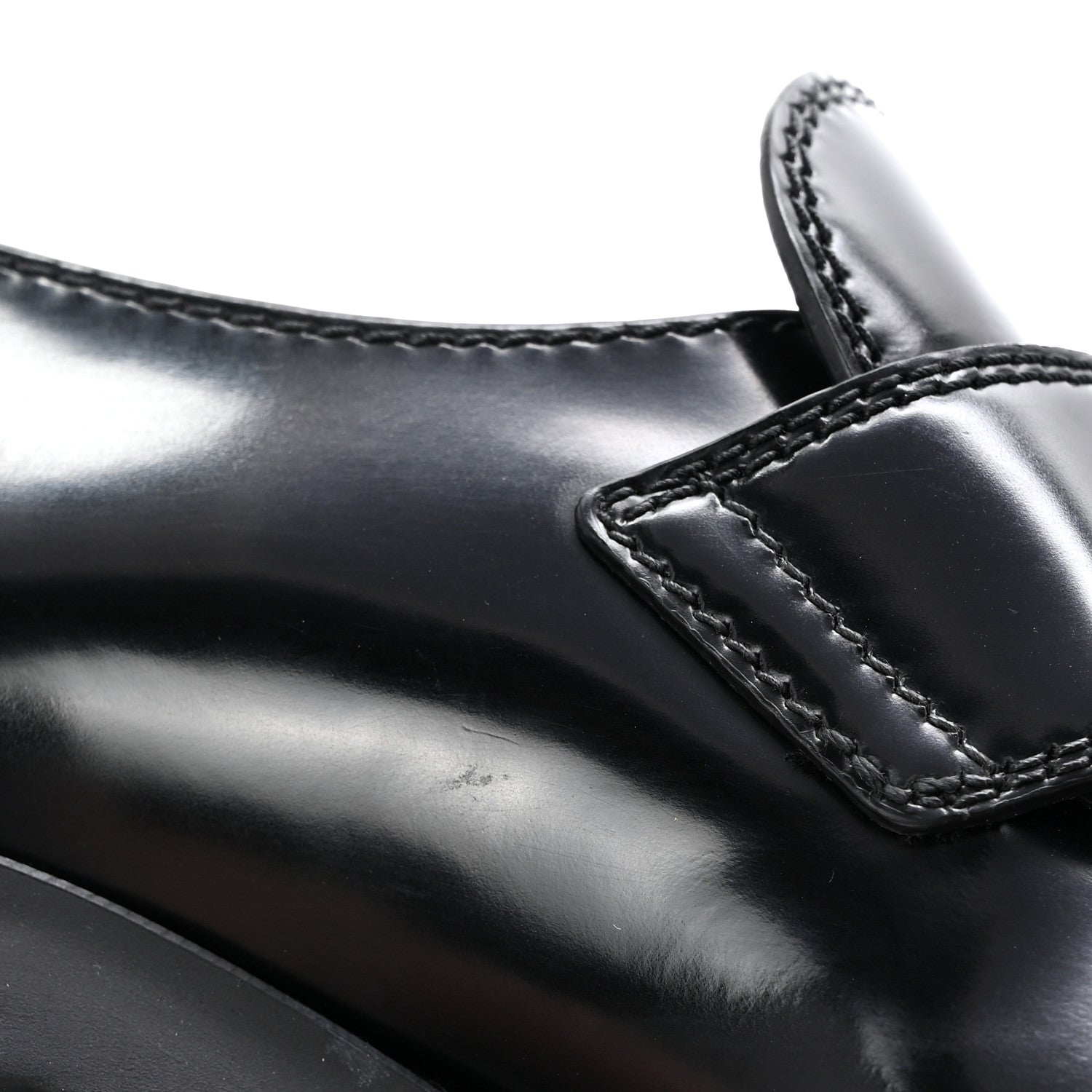 Prada Spazzolato Metal Triangle Logo 85mm Loafers 36 Black 10 of 10
