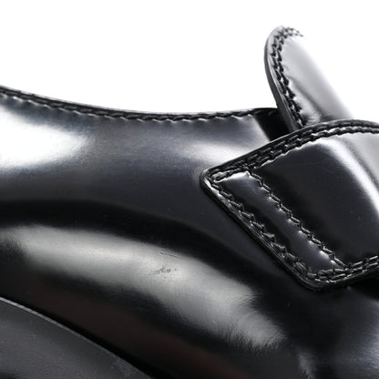Prada Spazzolato Metal Triangle Logo 85mm Loafers 36 Black 10 of 10