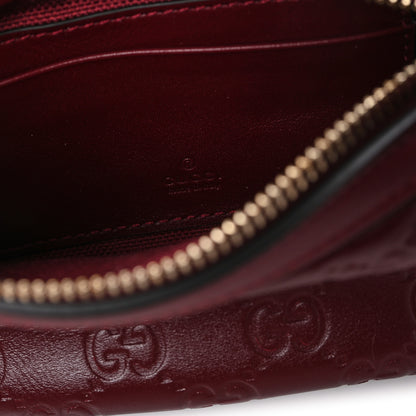 Gucci GG Calfskin Embossed Emblem Mini Shoulder Bag Rosso Ancora 6 of 9