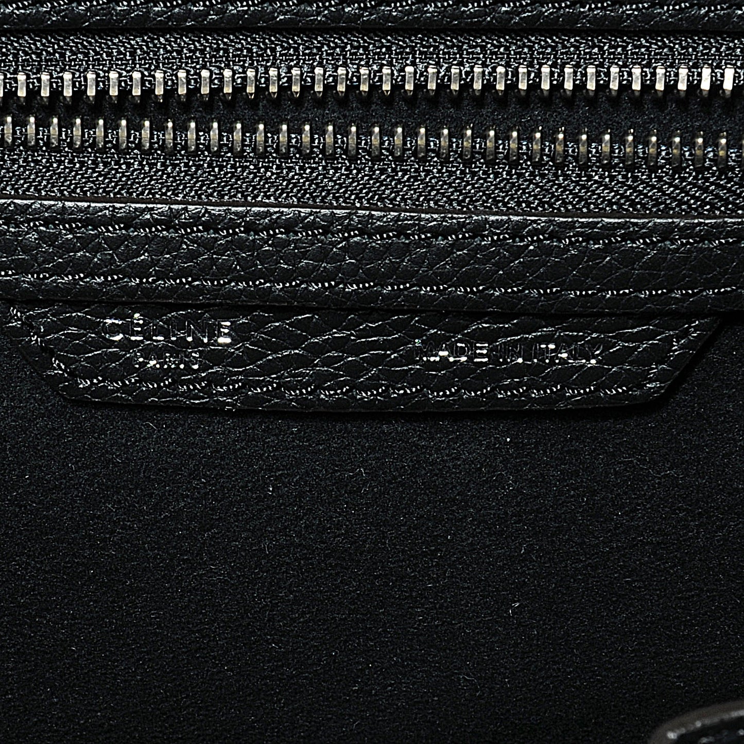 Drummed Leather Micro Luggage Bag Black