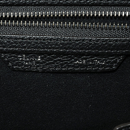 Celine Drummed Leather Micro Luggage Bag Black 3 of 8