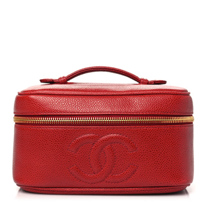 Chanel Caviar Vanity Cosmetic Case Red 1 of 11