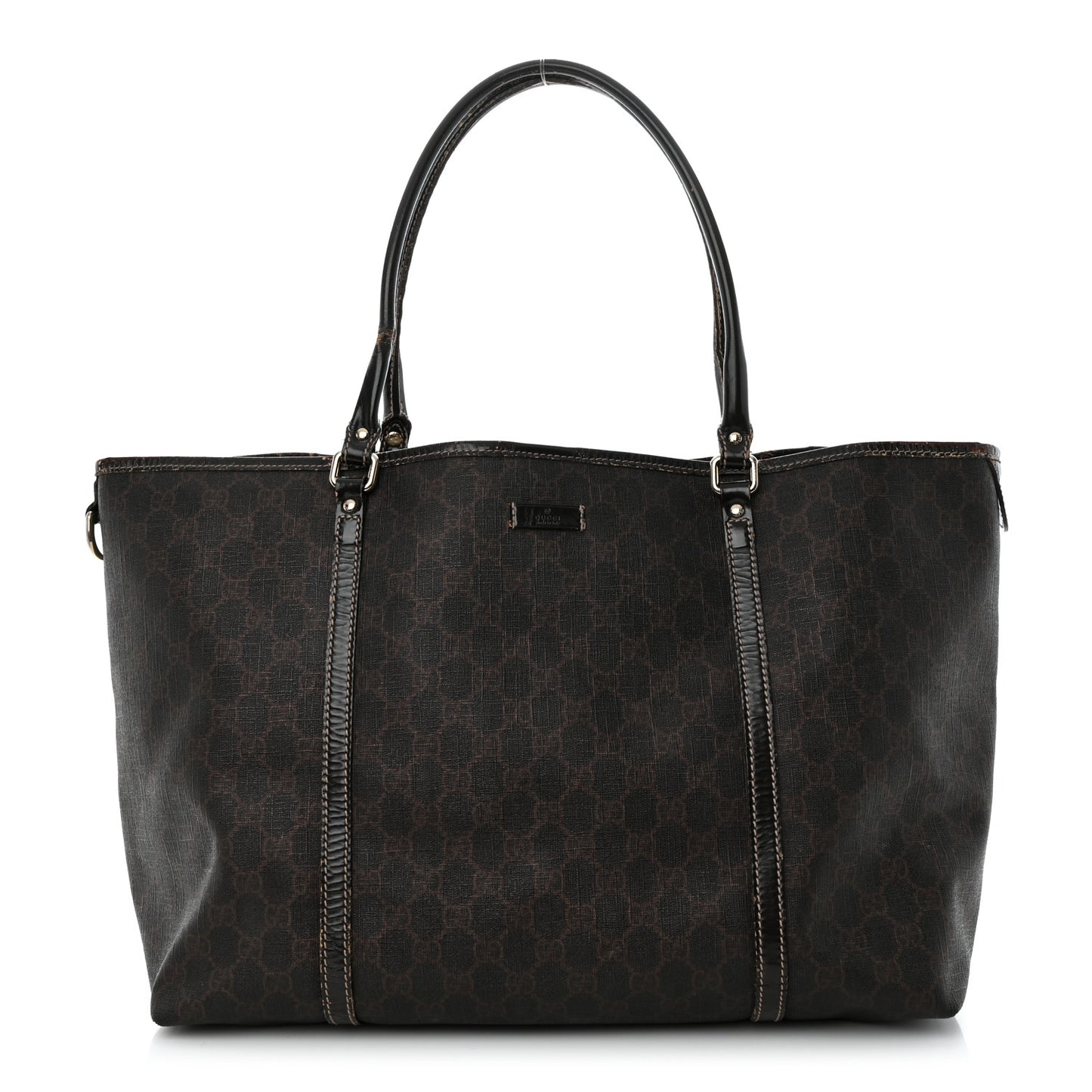 GG Plus Monogram Large Joy Tote Dark Brown