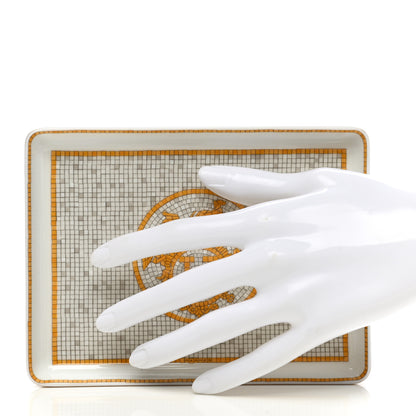 Hermes Porcelain Mosaique au 24 Gold Sushi Plate 2 of 7