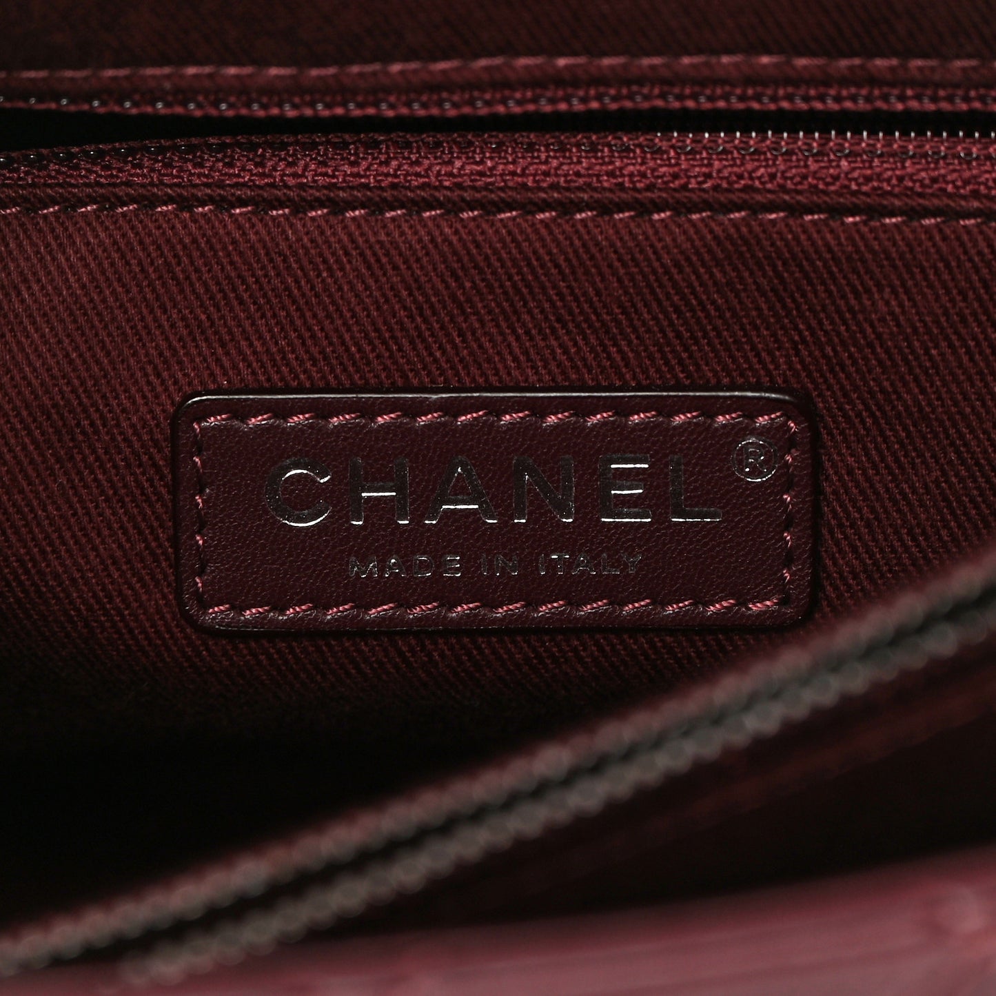 Calfskin Quilted Mad About Quilting Medium Flap Burgundy
