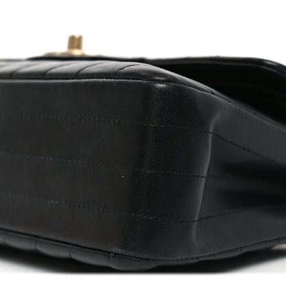Chanel Lambskin Chevron Quilted Small Double Flap Black 10 of 10