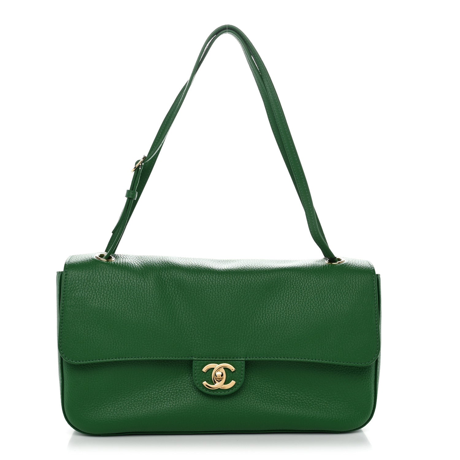 Chanel Grained Calfskin Small Souplissimo Maxi Flap Green 1 of 11